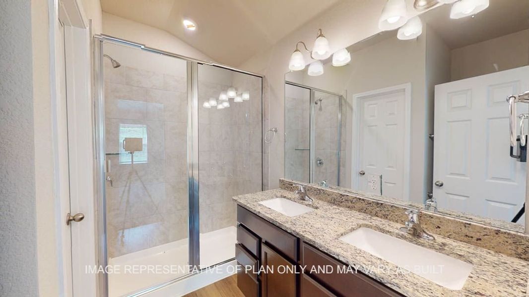Furnished interior view inside a new home in Creekfall, Burnet (Image 9).