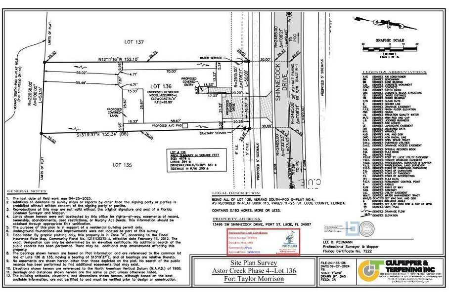 13496 SW Shinnecock Drive - Plot Map 13496 SW Shinnecock Drive - Plot Map