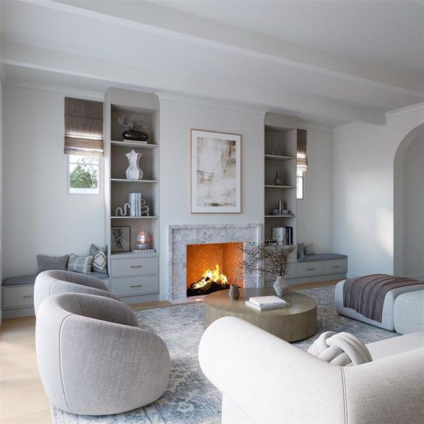 Furnished interior view inside a new home in , Dallas (Image 5).