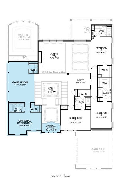 2D floor plan layout for the Augusta by Landon Homes in Fields - Brookside North, Frisco, TX (Image 4). 2D floor plan layout for the Augusta by Landon Homes in Fields - Brookside North, Frisco, TX (Image 4).