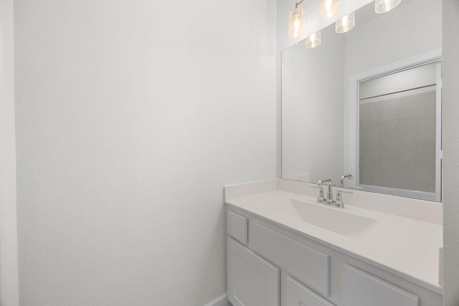 Furnished interior view inside a new home in Santa Rita Ranch - 60', Liberty Hill (Image 8). Furnished interior view inside a new home in Santa Rita Ranch - 60', Liberty Hill (Image 8).