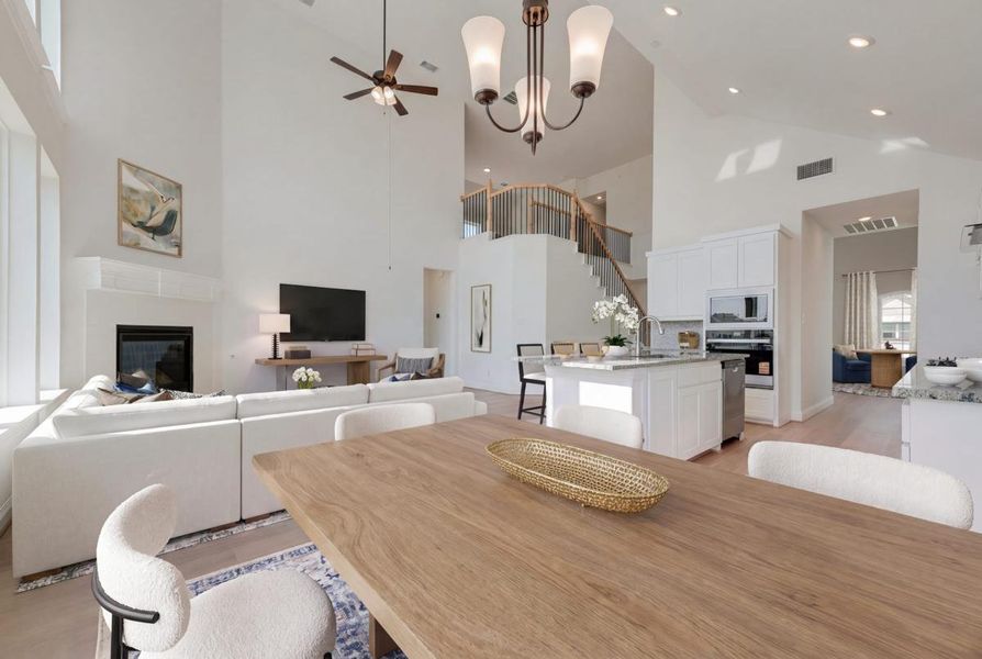 Furnished interior view inside a new home in Dominion of Pleasant Valley, Wylie (Image 10).