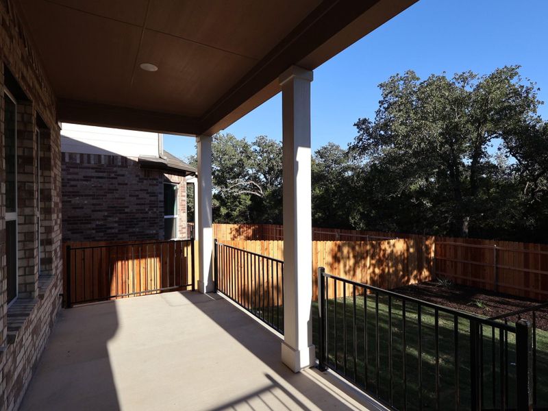 Exterior details and patio area of a home in Edgewood, Leander (Image 19).