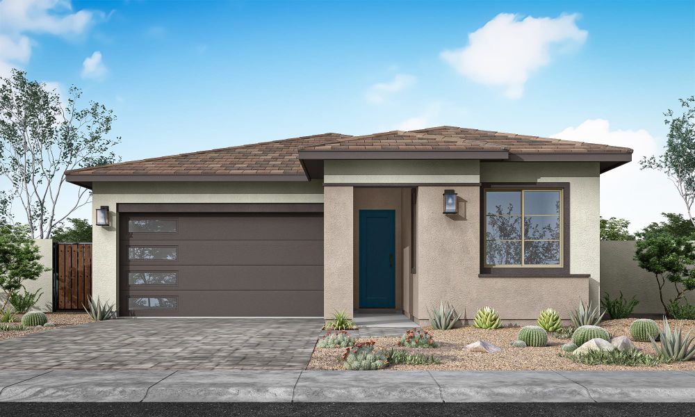 Representative exterior photo of a completed home built from the Granite Plan 3505 by Tri Pointe Homes in Terraza, San Tan Valley, AZ (Image 15).