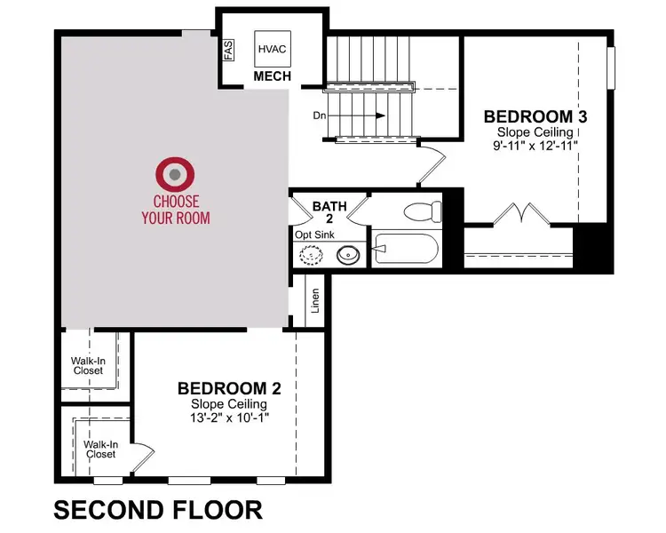 2D floor plan layout for the Cascade by Beazer Homes in Cottonwood, Dorchester, TX (Image 4). 2D floor plan layout for the Cascade by Beazer Homes in Cottonwood, Dorchester, TX (Image 4).
