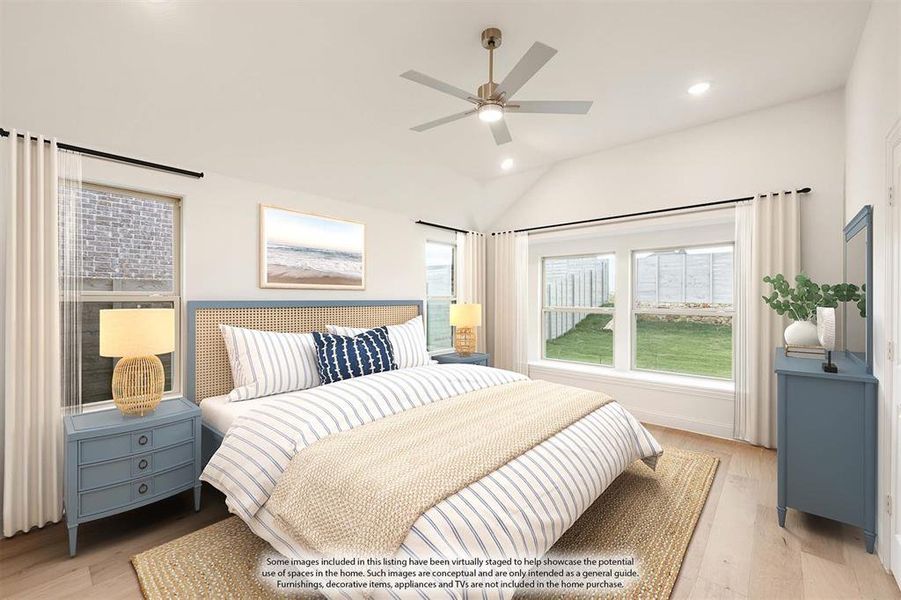 Furnished interior view inside a new home in Painted Tree Woodland District 50, McKinney (Image 6).