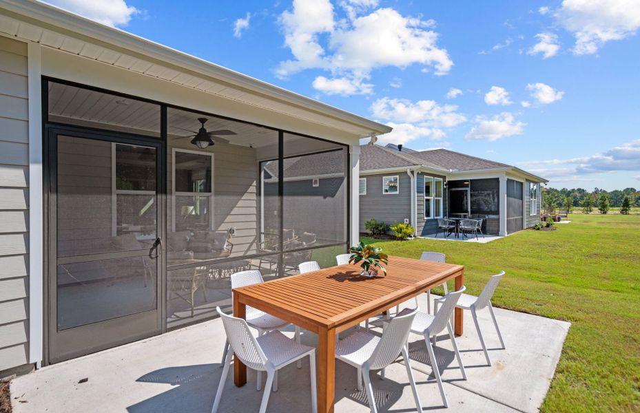 Exterior details and patio area of a home in The Haven at Riverlights, Wilmington (Image 3).