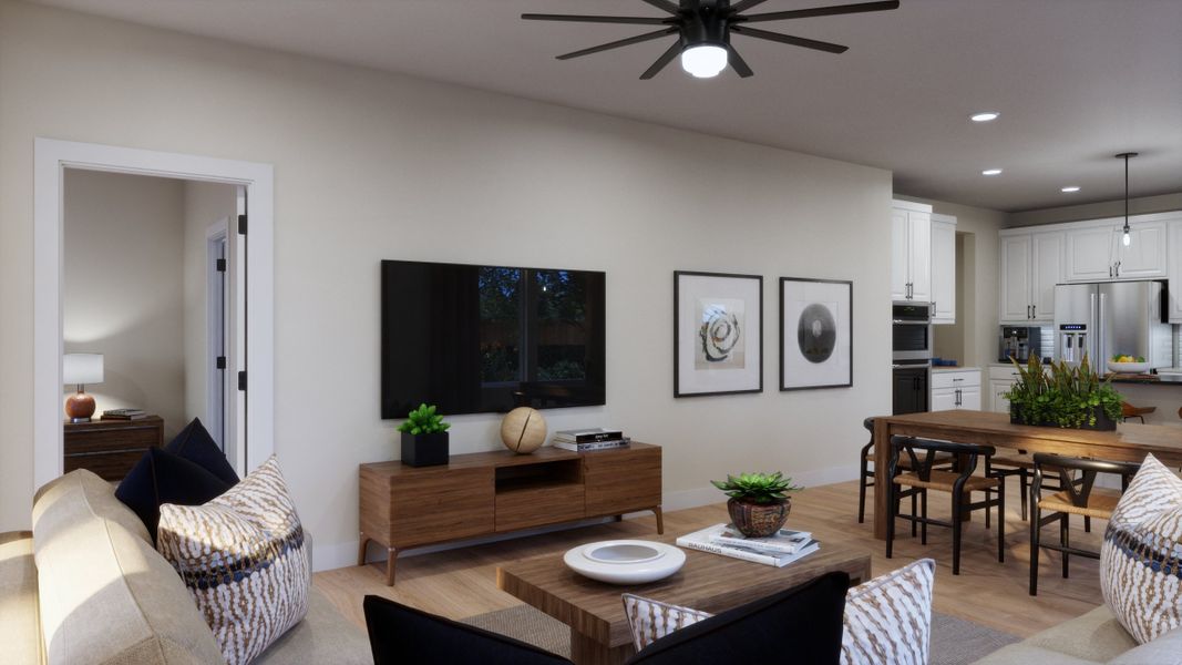 Furnished interior view inside a new home in Lariat, Liberty Hill (Image 7).