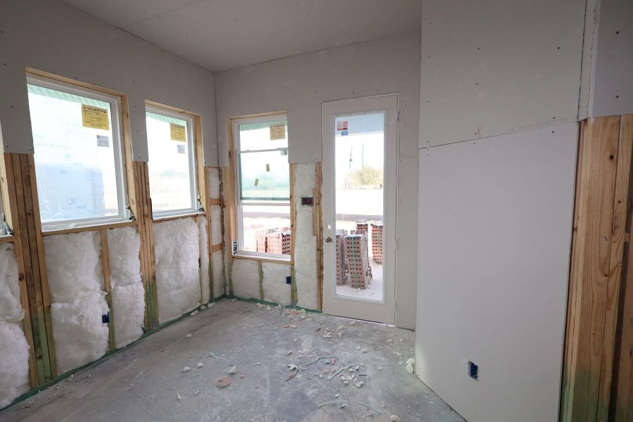 In-progress construction of a new home in The Grand Prairie 40’, Hockley, TX (Image 33).