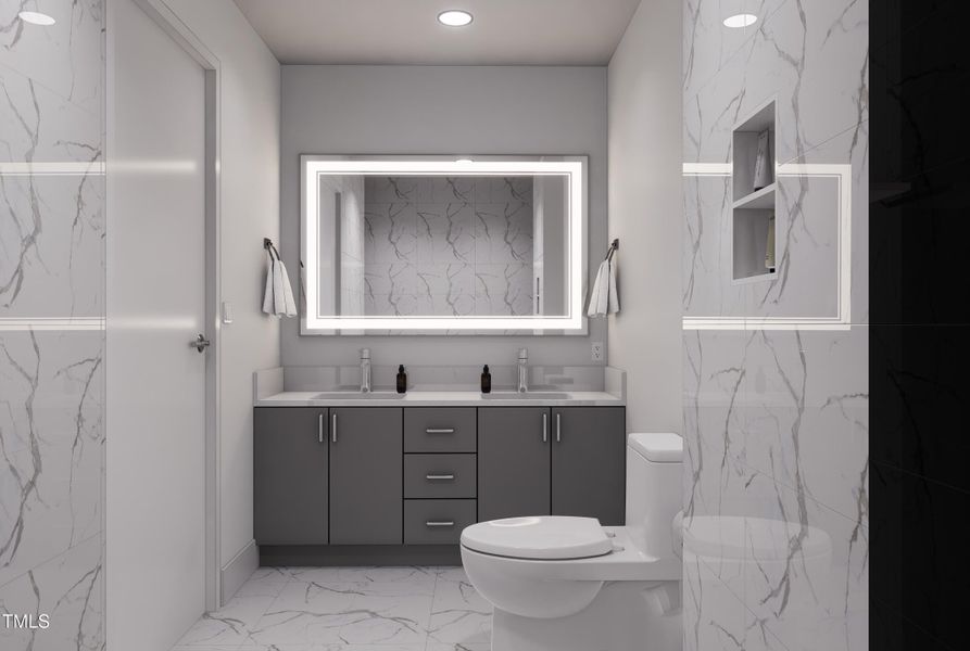 Unit 306 - Primary Vanity Rendering