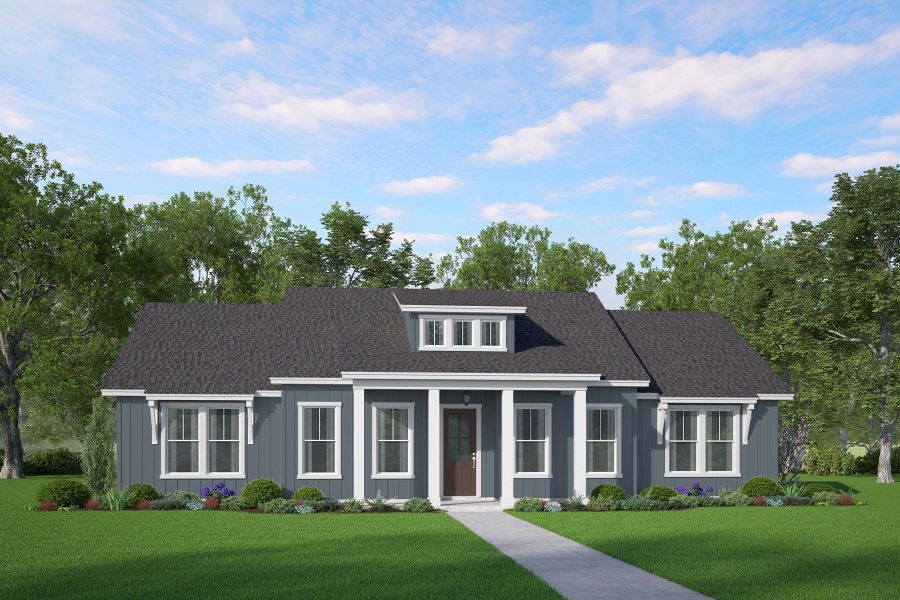 Front exterior of a new home in Horry County Homes, Conway, SC, highlighting curb appeal (Image 1). Front exterior of a new home in Horry County Homes, Conway, SC, highlighting curb appeal (Image 1).