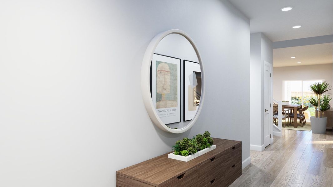 Representative furnished interior of a home built from the Caroline by Risewell Homes in Sage Collection – Freedom at Anthem, Kyle (Image 11).