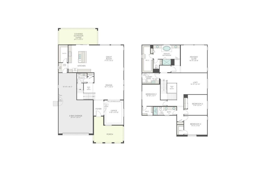 2D floor plan layout for the Willow Plan 40-9 by Tri Pointe Homes in Waterston Central, Gilbert, AZ (Image 5). 2D floor plan layout for the Willow Plan 40-9 by Tri Pointe Homes in Waterston Central, Gilbert, AZ (Image 5).