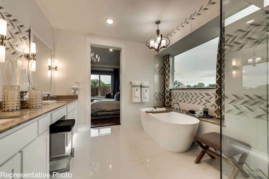 Representative furnished interior of a home built from the Rivercrest by Grand Homes in Grand Oaks, Celina (Image 13).
