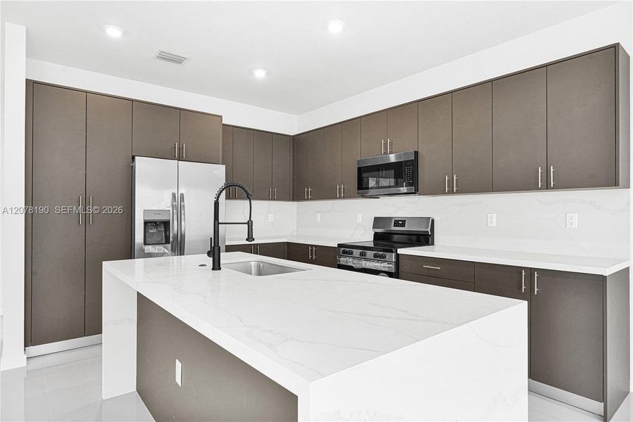 Furnished interior view inside a new home in , Miami (Image 11).