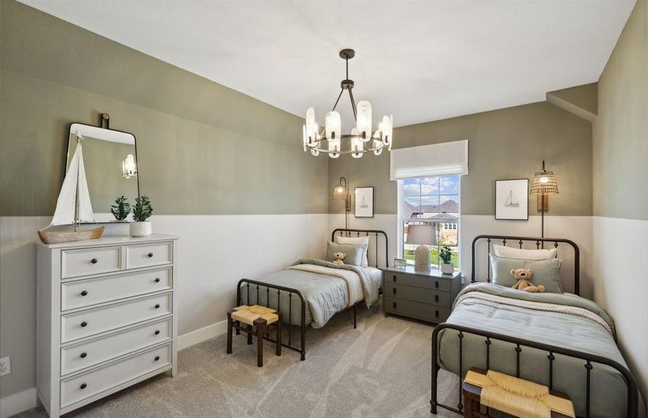 Secondary bedroom designed with generous storage solutions *Model representation Secondary bedroom designed with generous storage solutions *Model representation