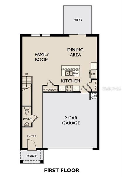 2D floor plan layout of this home in Oakfield Lakes, Parrish, FL (Image 3).