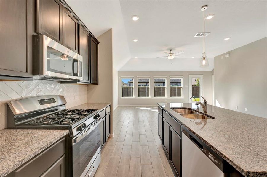 Furnished interior view inside a new home in Woodstone, Providence Village (Image 12). Furnished interior view inside a new home in Woodstone, Providence Village (Image 12).