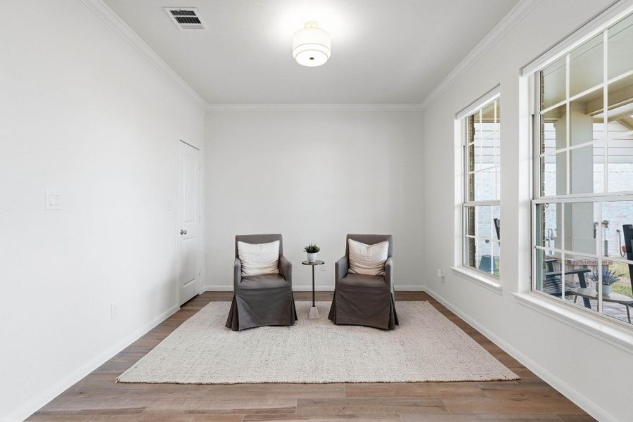 Formal living, study or sitting room at the front R of the home.
