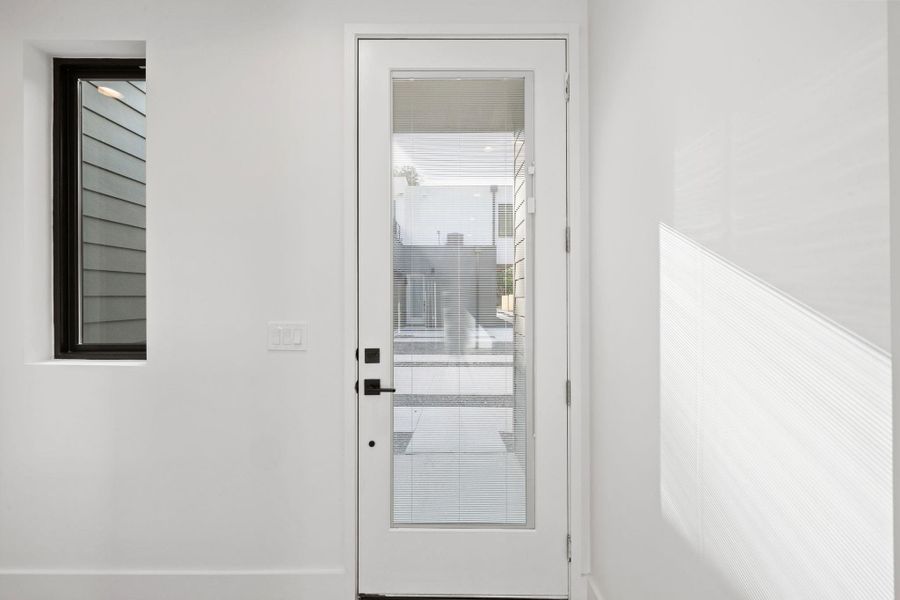 Natural light at entry