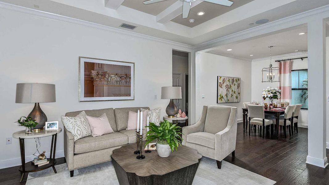 Furnished interior view inside a new home in Windward Real Estate and Homes for Sale in Sarasota, FL - Neal Communities, Sarasota (Image 8).