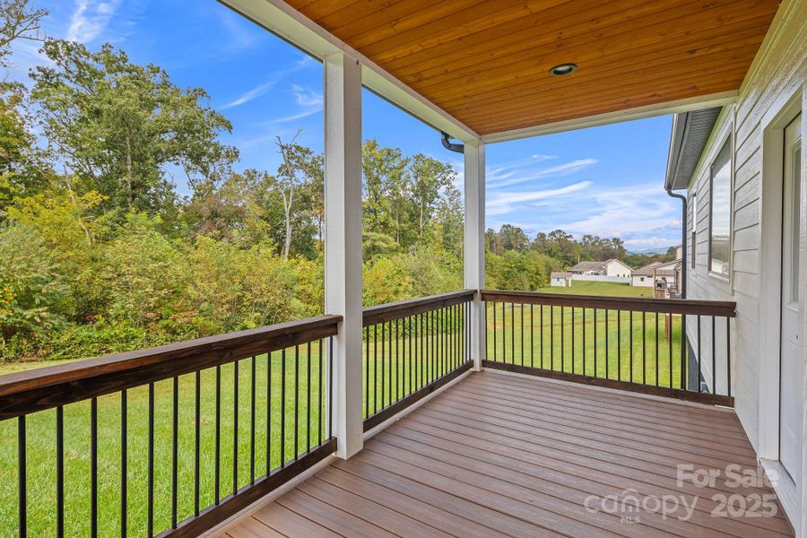 Exterior details and patio area of a home in , Candler (Image 4).