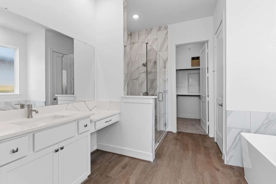 Furnished interior view inside a new home in Parkside on the River, Georgetown (Image 9).