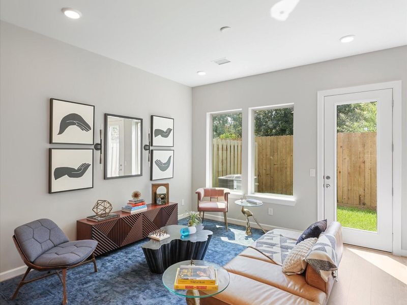 Furnished interior view inside a new home in , Houston (Image 25). Furnished interior view inside a new home in , Houston (Image 25).