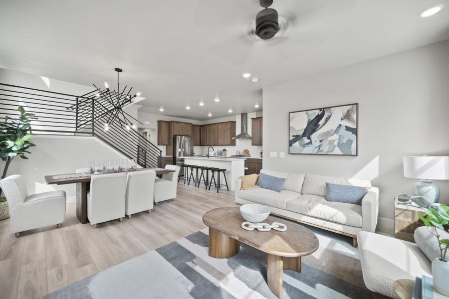 Furnished interior in a model home at Pony Park in Colorado Springs (Image 16).