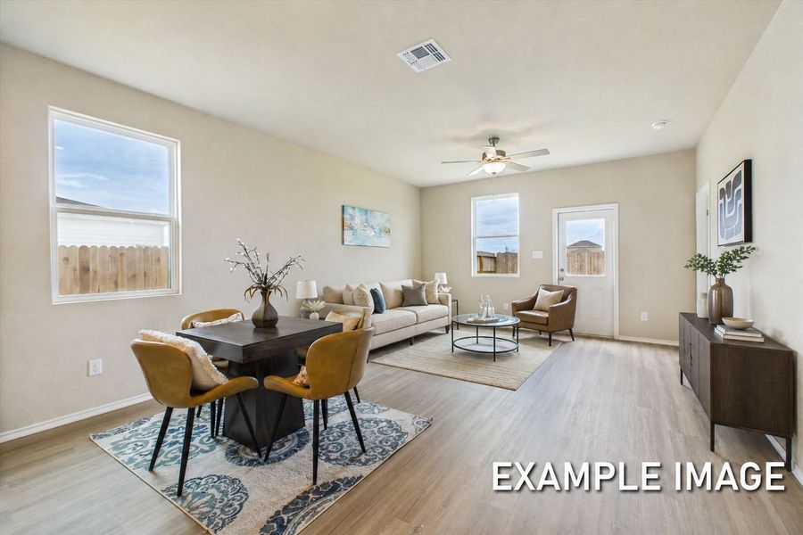 Representative furnished interior of a home built from the The Corral A by Davidson Homes LLC in Morgan Meadows, San Antonio (Image 9).