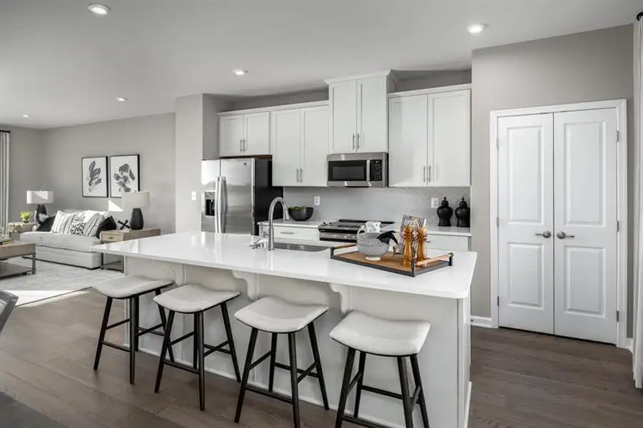 Furnished interior in a model home at Spring Branch Townhomes in Smyrna (Image 10).