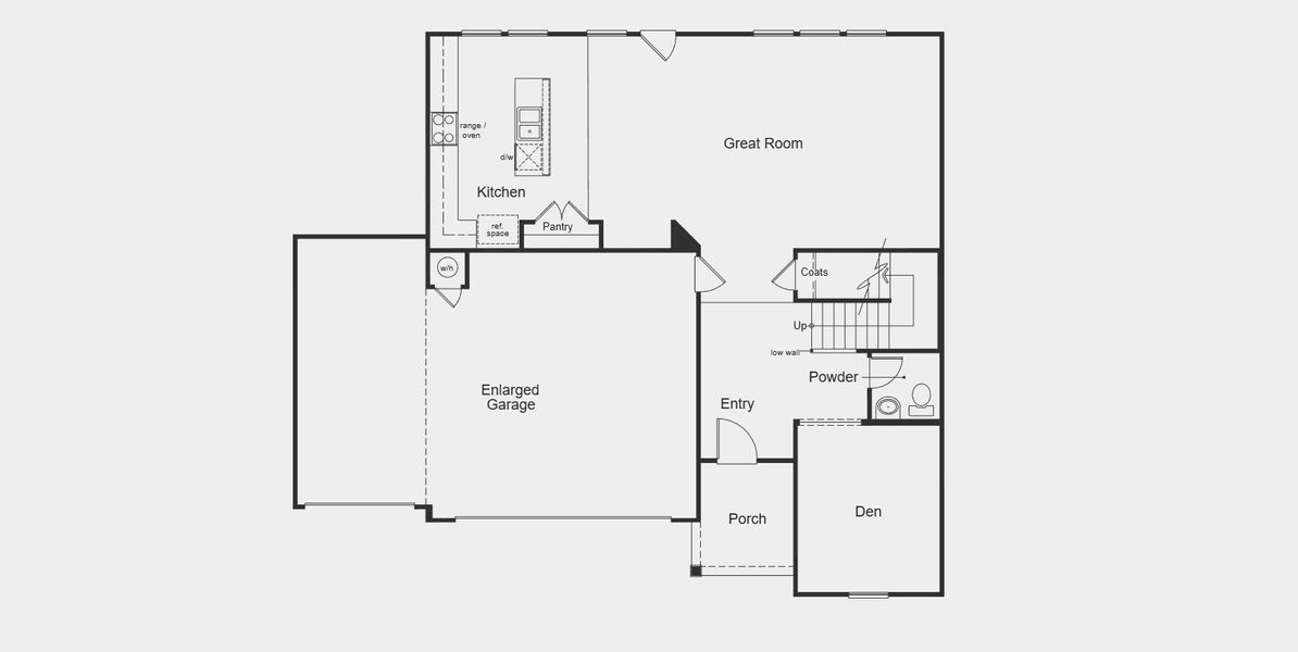 2D floor plan layout for the 2444 by KB Home in Watermill-Hallmark Collection, Uhland, TX (Image 16).