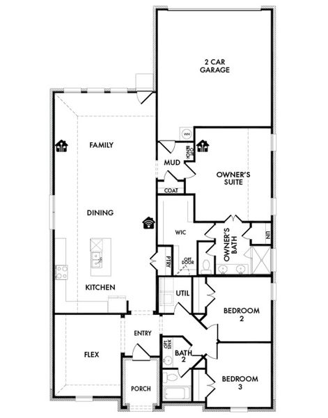 2D floor plan layout of this home in Redden Farms, Midlothian, TX (Image 3). 2D floor plan layout of this home in Redden Farms, Midlothian, TX (Image 3).