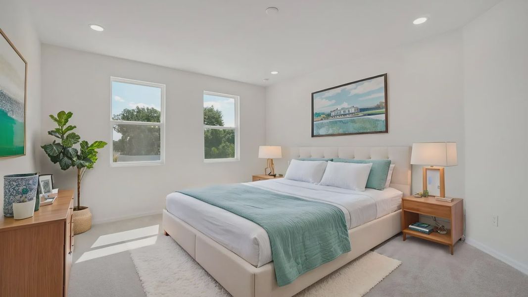 The Virtually Staged Primary Bedroom