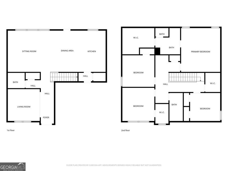 2D floor plan layout of this home in Ellington Farms, Statham, GA (Image 6).