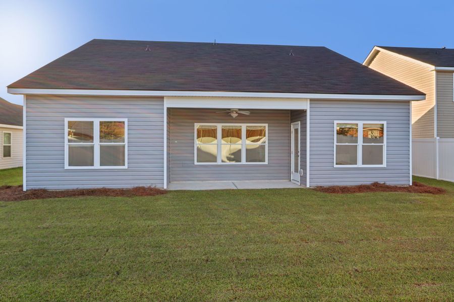 Exterior details and patio area of a home in Hayden Pointe, St. Marys (Image 24).