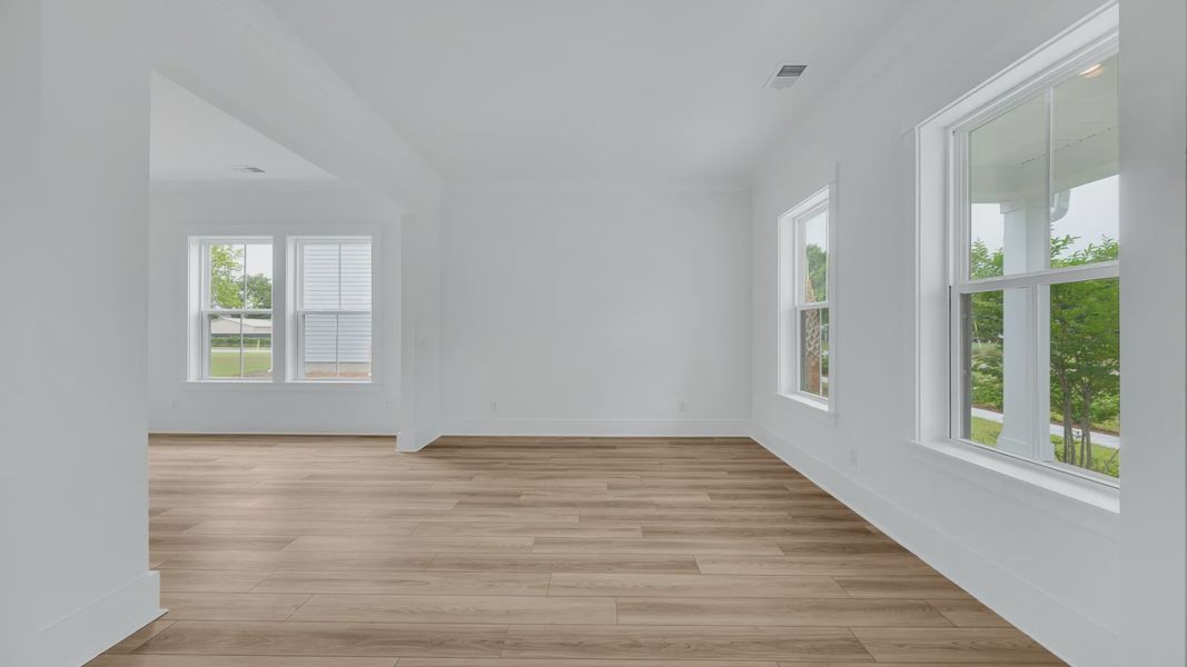 Furnished interior view inside a new home in Oak Landing, Mount Pleasant (Image 6). Furnished interior view inside a new home in Oak Landing, Mount Pleasant (Image 6).