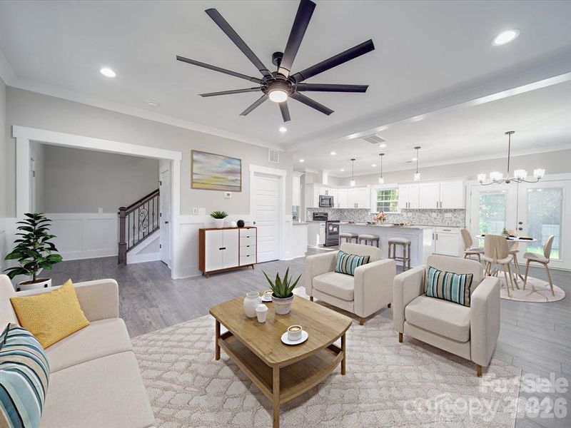 Furnished interior view inside a new home in , Albemarle (Image 11).