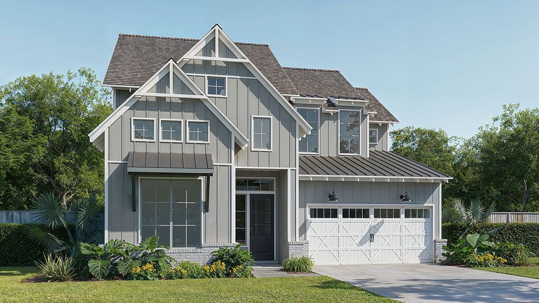 Representative exterior photo of a completed home built from the 437A by Britton Homes in Fields 50', Frisco, TX (Image 4).