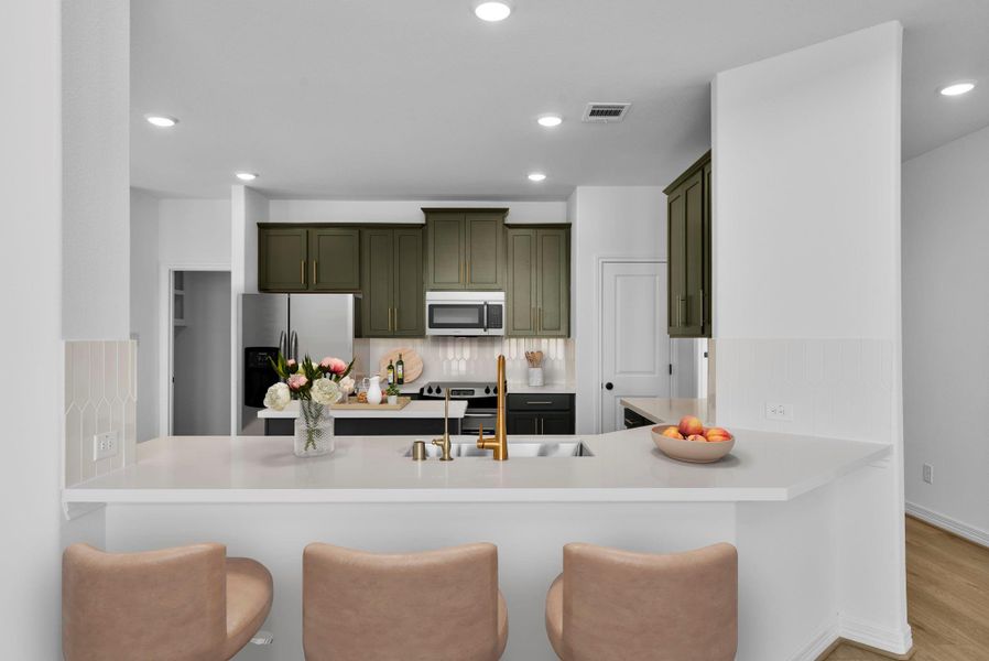 Furnished interior view inside a new home in The Meadows at Imperial Oaks, Conroe (Image 9).