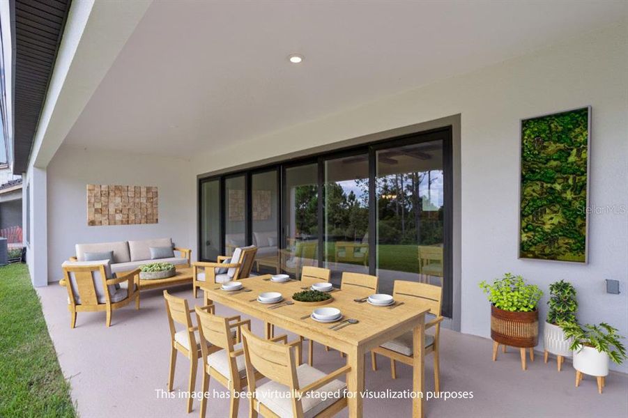 Exterior details and patio area of a home in Two Rivers, Zephyrhills (Image 18).