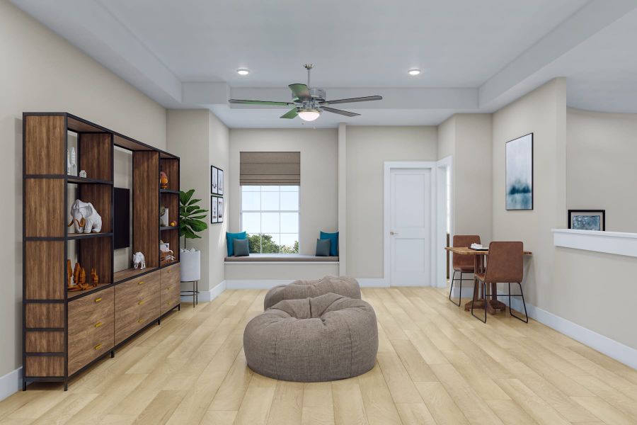 Representative furnished interior of a home built from the Trieste by Tri Pointe Homes in Woodson’s Reserve, Spring (Image 17).