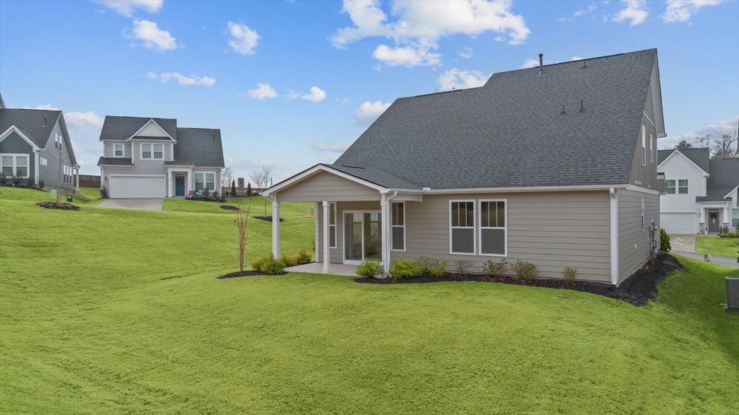 Exterior details and patio area of a home in Pleasant Falls, Moore (Image 22).