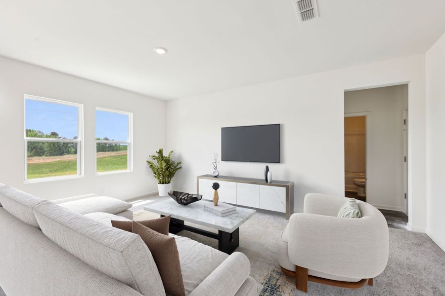 Representative furnished interior of a home built from the Galileo by Starlight Homes in Rolling Glen, Hutto (Image 5).