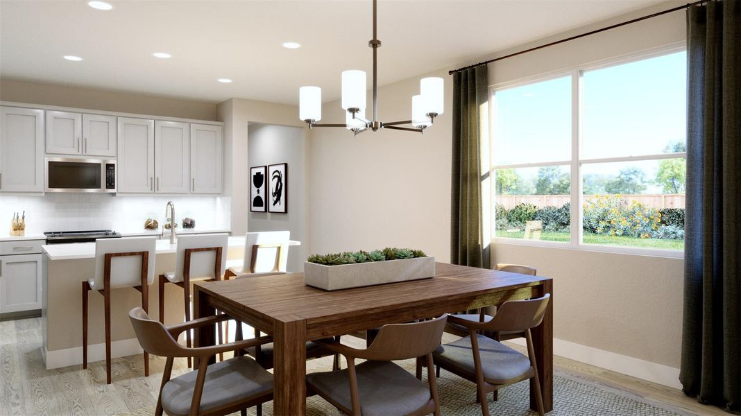 Furnished interior view inside a new home in Lariat, Liberty Hill (Image 3). Furnished interior view inside a new home in Lariat, Liberty Hill (Image 3).