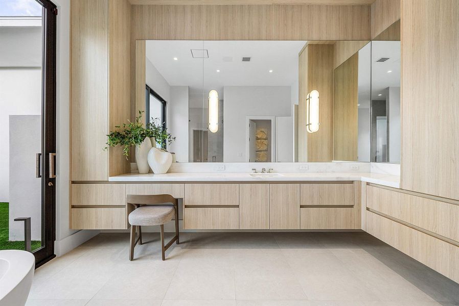 Furnished interior view inside a new home in , Delray Beach (Image 59).