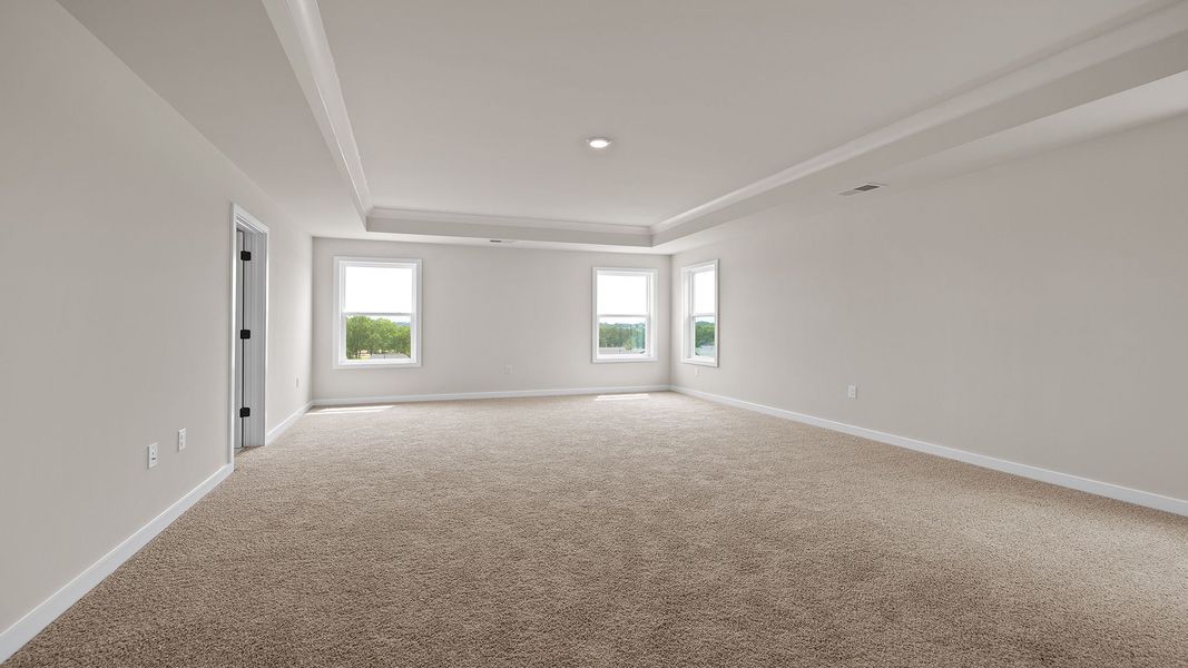 Representative unfurnished interior of a home built from the DORSET by D.R. Horton in Sycamore Cove, Woodruff (Image 26). Representative unfurnished interior of a home built from the DORSET by D.R. Horton in Sycamore Cove, Woodruff (Image 26).