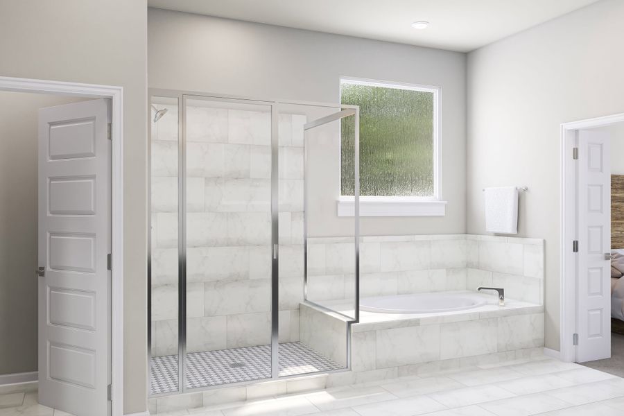 Representative furnished interior of a home built from the Bryker by Tri Pointe Homes in Lariat, Liberty Hill (Image 18).