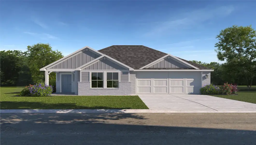Representative exterior photo of a completed home built from the Camden by D.R. Horton in Wildwood Estates, Nolanville, TX (Image 23).
