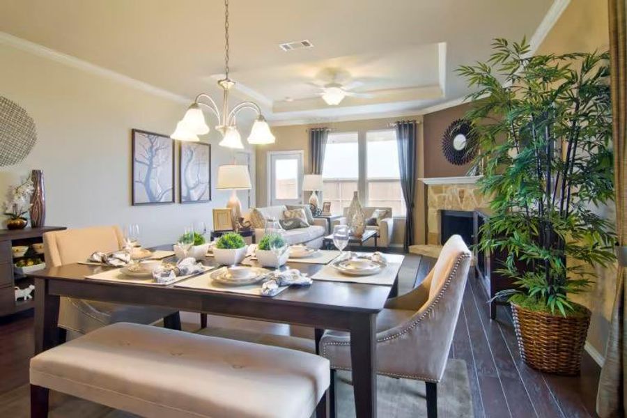 Photo of Centex model home with same floor plan, not of actual home listed.